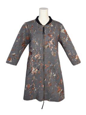 Fall Foliage Lightweight Neoprene Jacket Coat Size Large